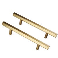 Hexagon Brass Cabinet Knobs And Handles Furniture Handles Kitchen Pulls Gold Drawer Knobs Copper Cabinet Pulls